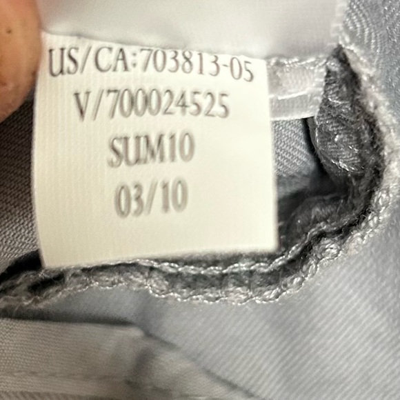 NWT Banana Republic 100% Cotton Straight Leg Mid Rise Trousers Grey Size 8 - Picture 10 of 10